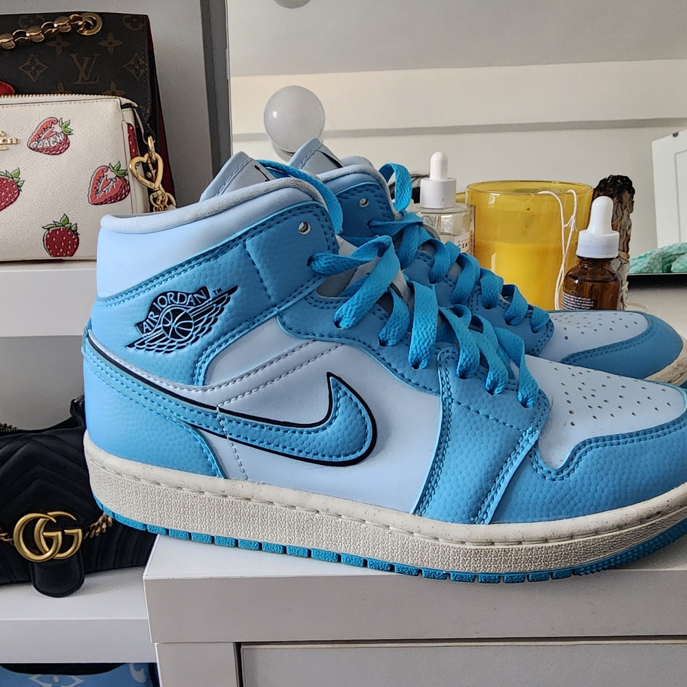 Nike Air Jordan Blue and White Sneakers